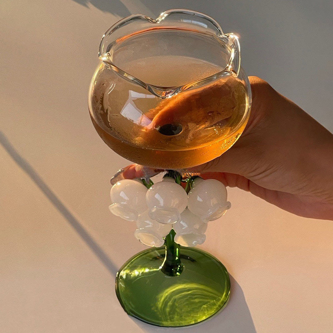 Handmade Lily Of The Valley Wine Glass