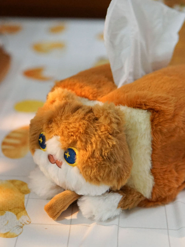 Cute Plush Cat Tissue Box