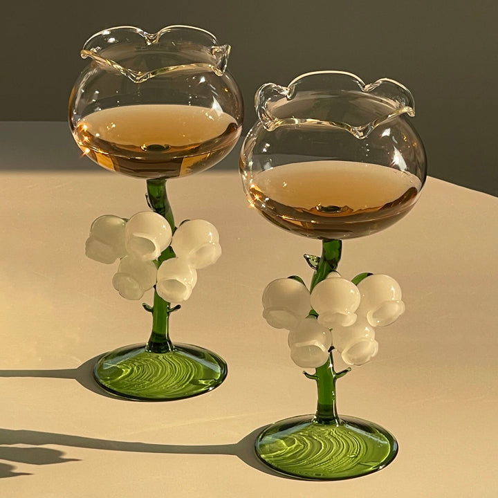 Handmade Lily Of The Valley Wine Glass