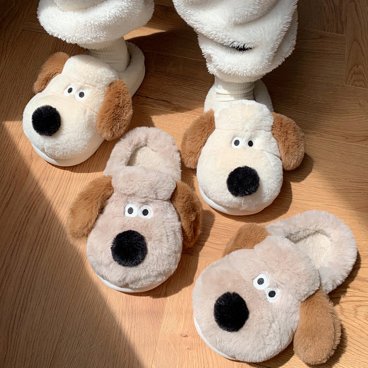 Cute Puppy Plush Slippers
