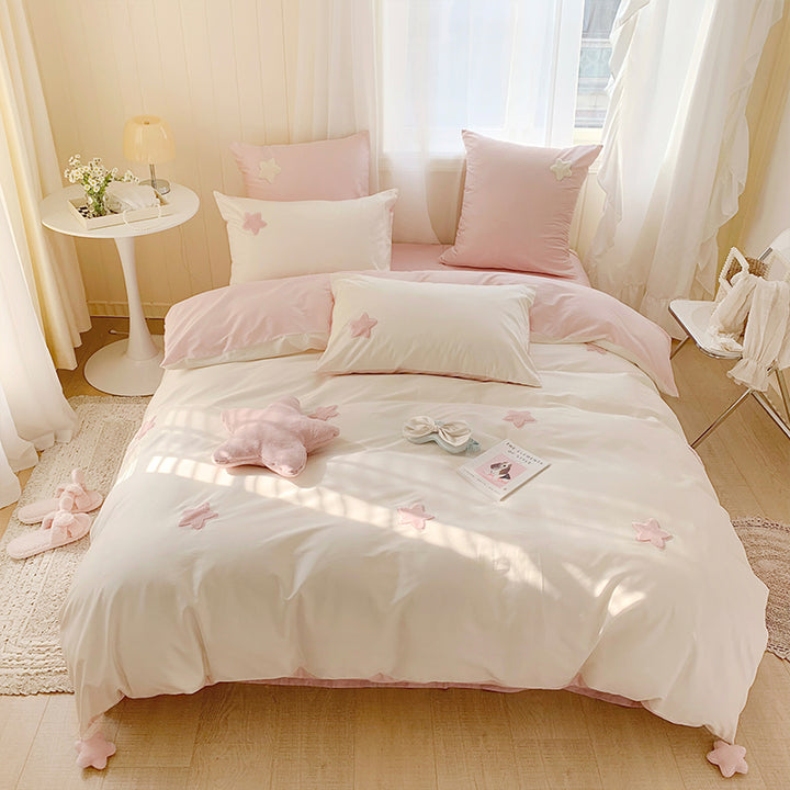 Cute Stars Cotton Bedding Set