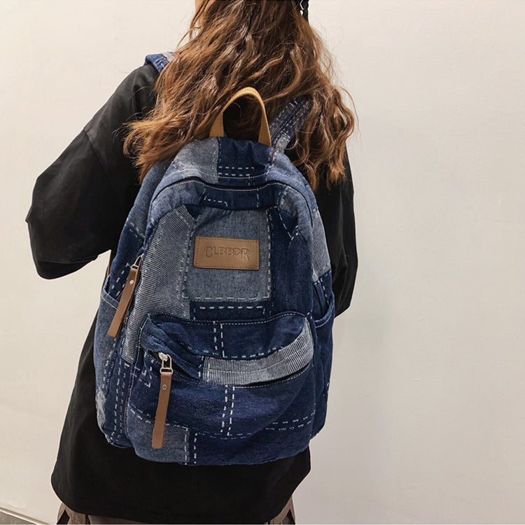 Vintage Denim Backpack