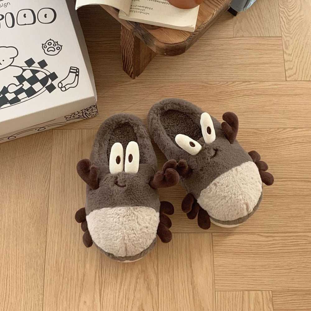 Cute Cartoon Crabs Plush Slippers