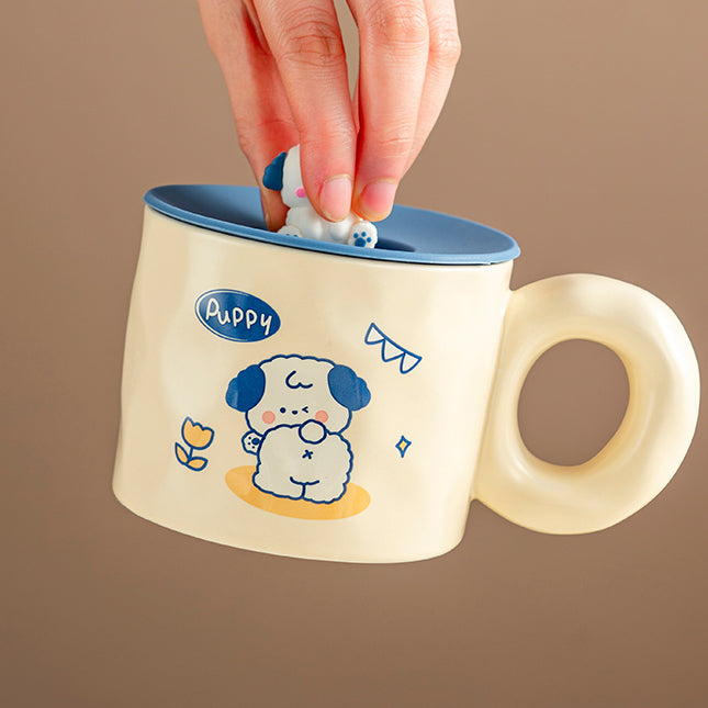 Cute Cartoon Puppy Ceramic Mug