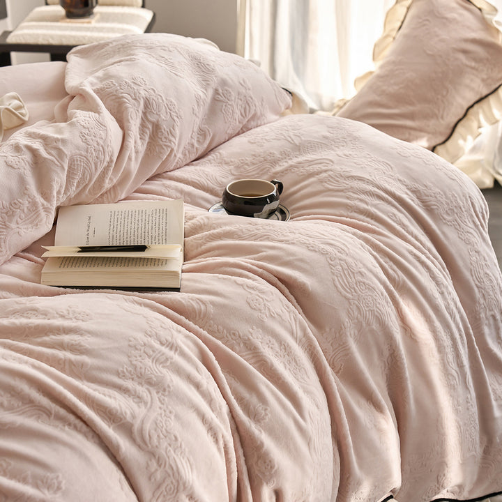 Cozy European Textured Thick Bedding Set