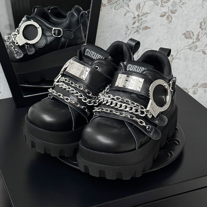 Grunge Y2K chain decoration Platform Shoes