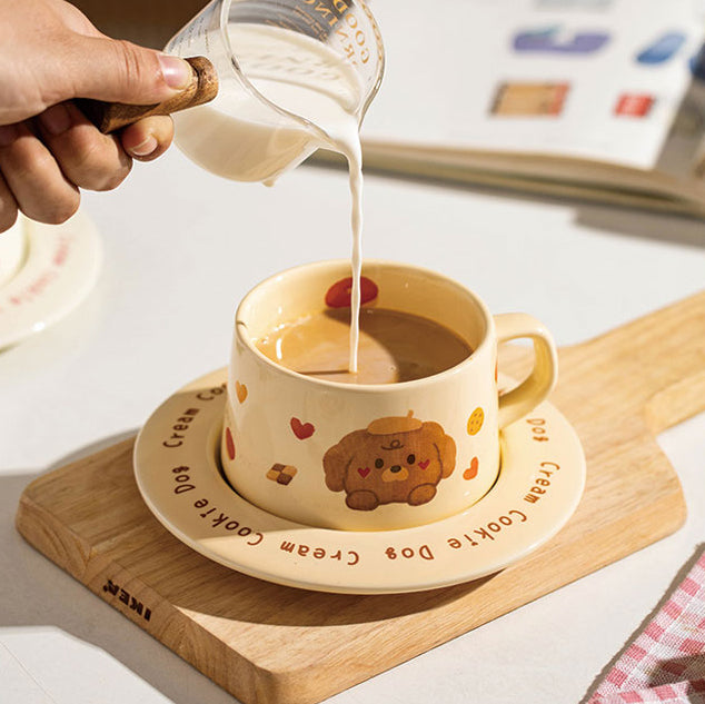 Cartoon Bear Rabbit Ceramic Mug Set