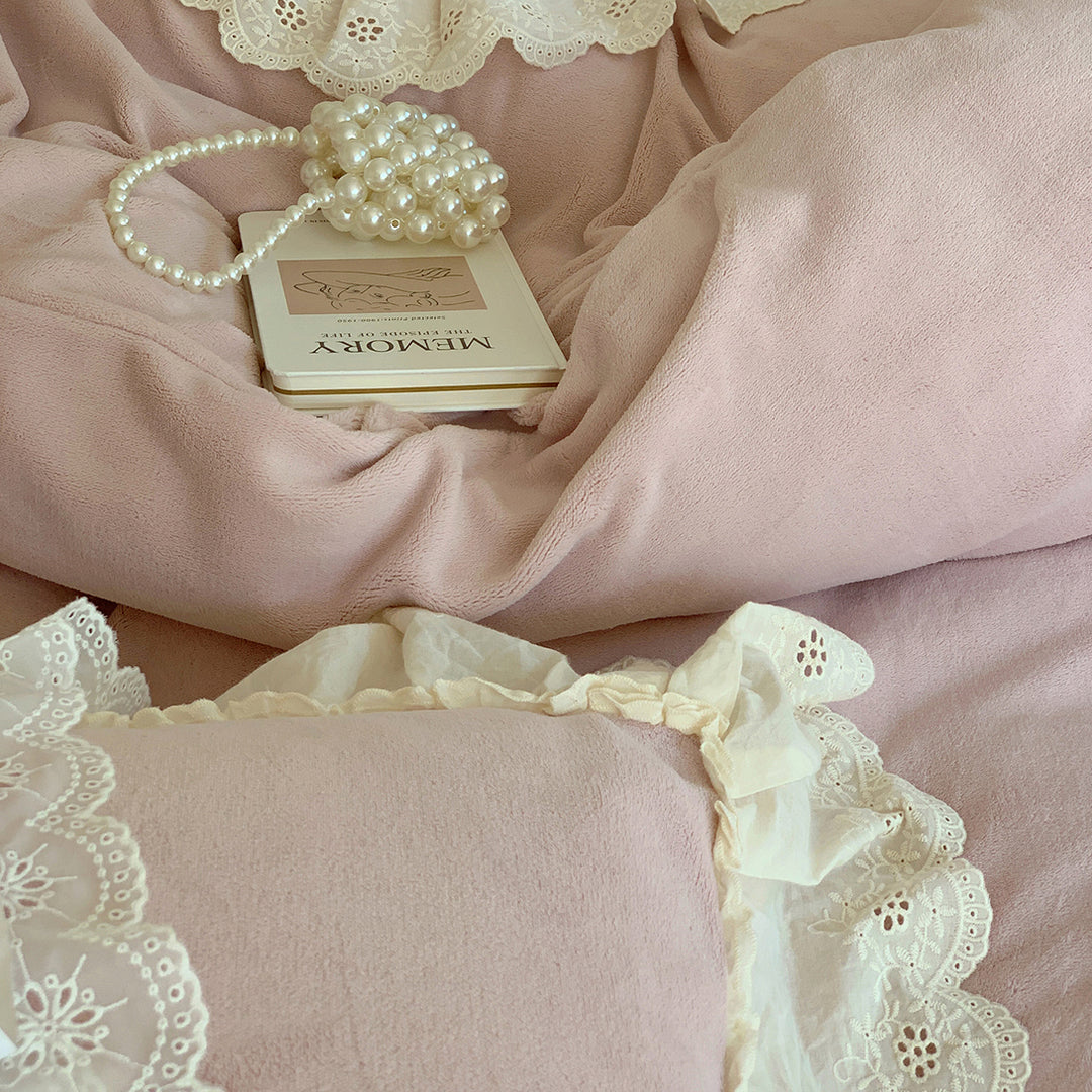 Romantic French Princess Style Winter Milk Velvet Bedding Set