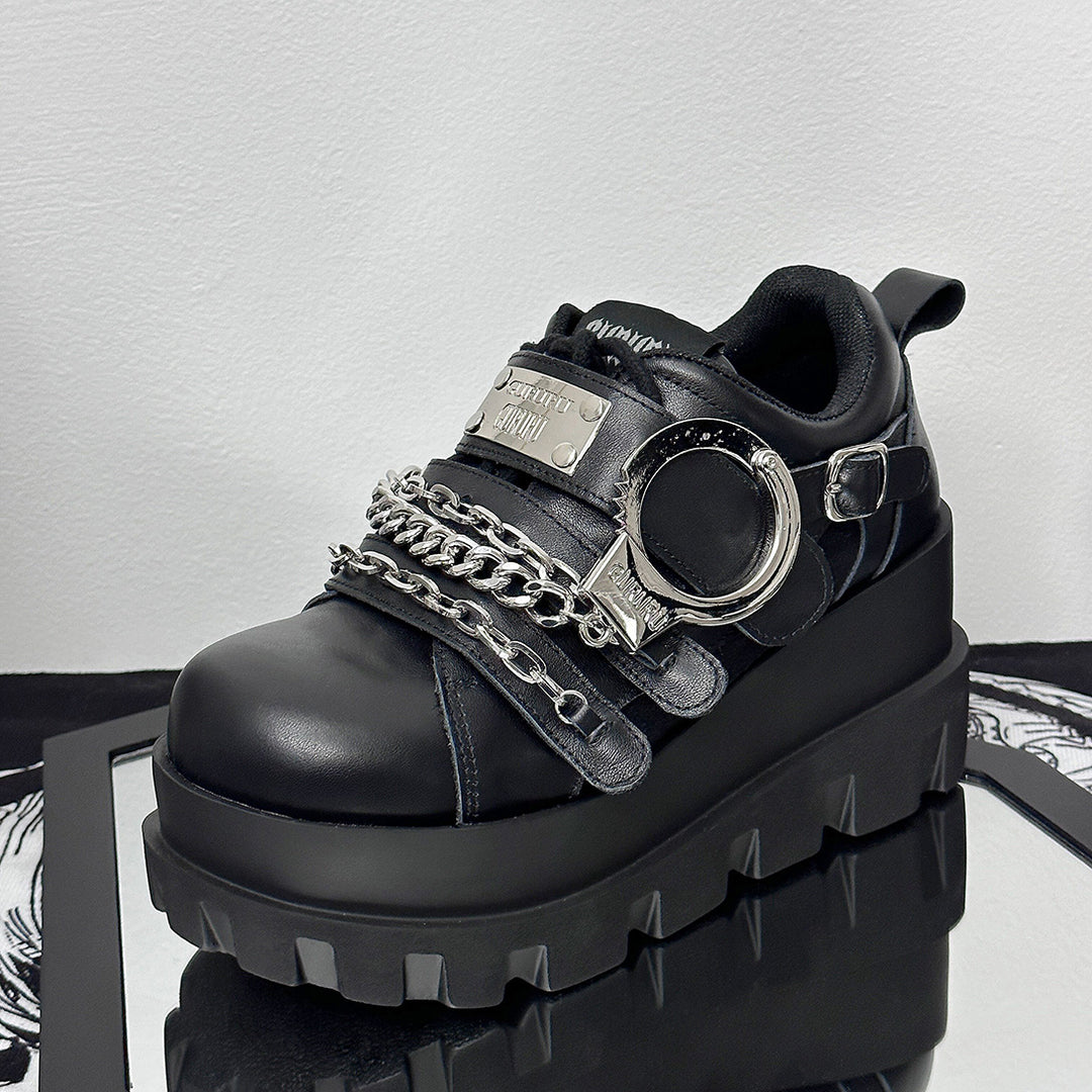 Grunge Y2K chain decoration Platform Shoes