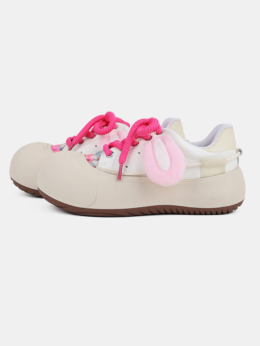 Cute Bunny Ears Round-Toe Flats