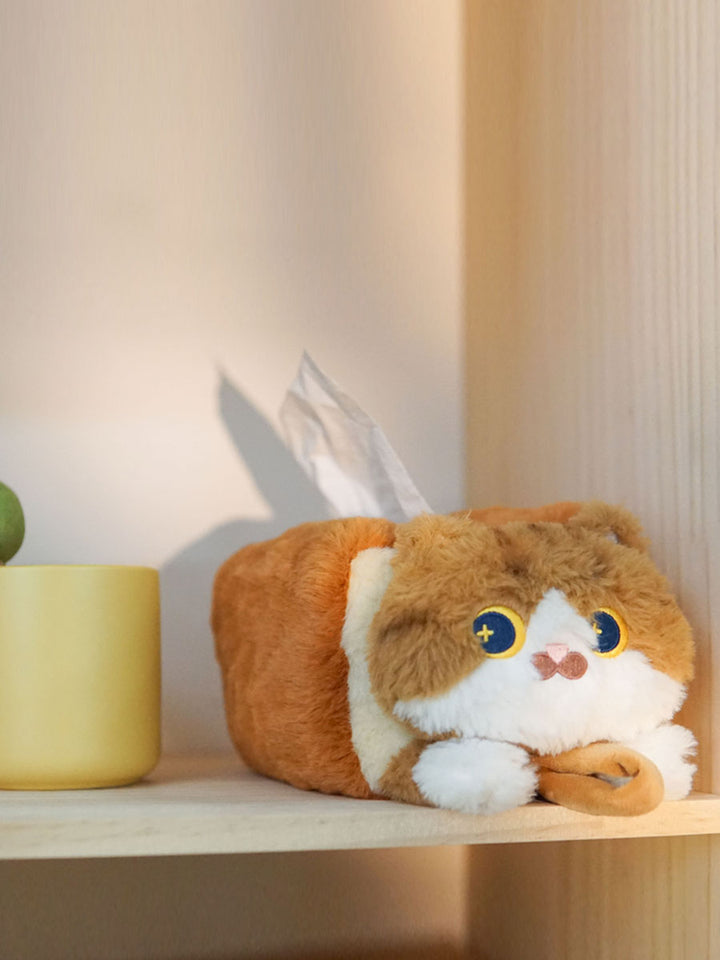 Cute Plush Cat Tissue Box