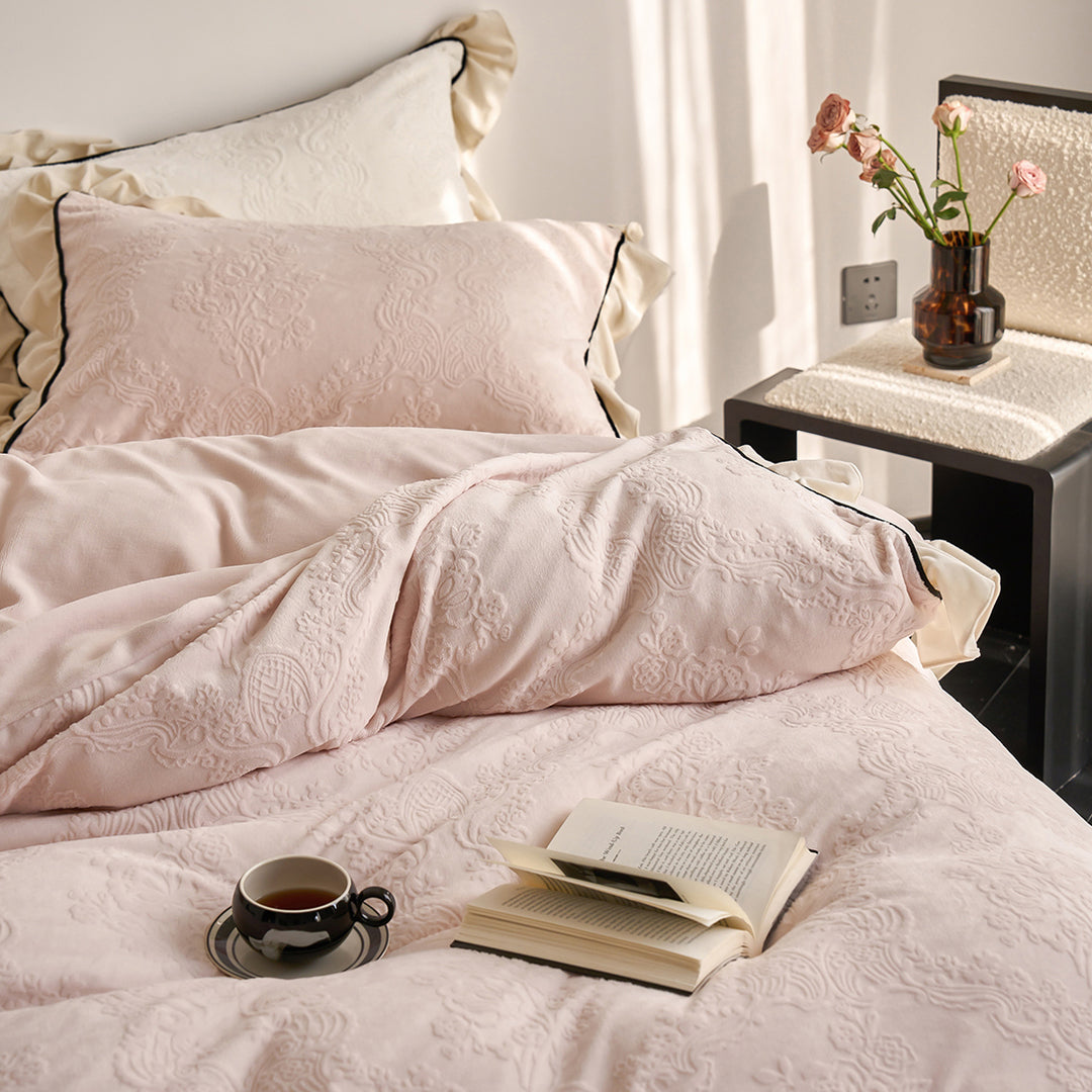 Cozy European Textured Thick Bedding Set