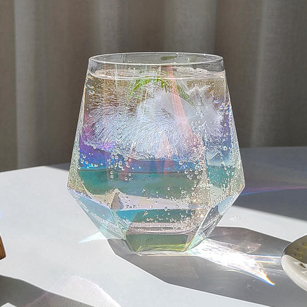 Hint Of Rainbow Shimmer Drinking Glass