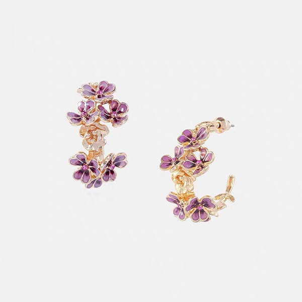 Iris Flower Earrings