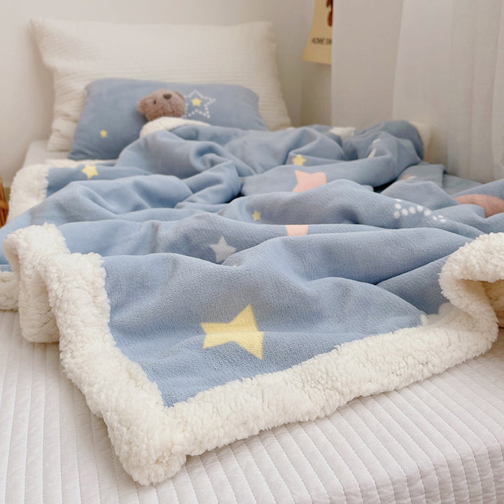 Blue Stars Moon Blanket