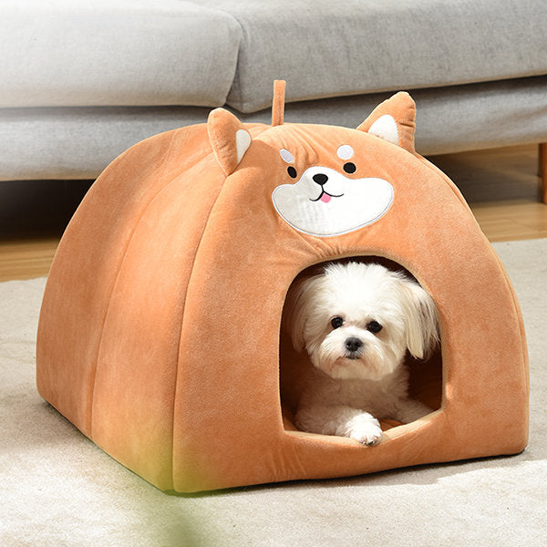 Cute Shiba Inu Dog Nest