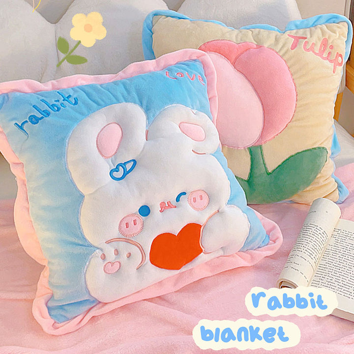 Rabbit Tulip Pillow