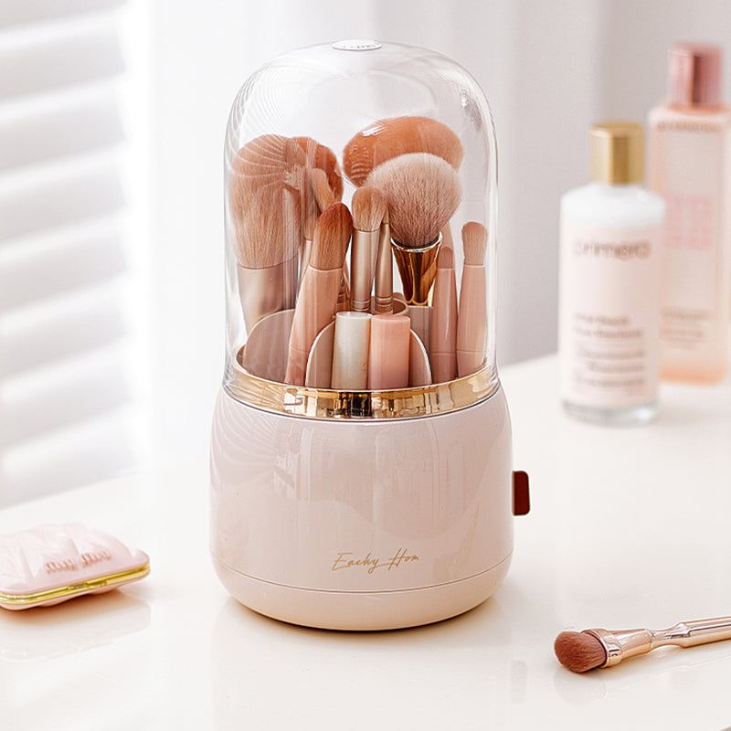 Rotating Dustproof Makeup Brush Organizer