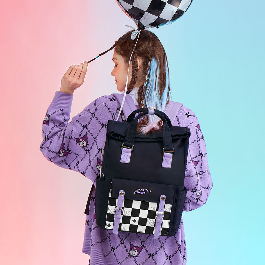 Checkerboard Inspired College Backpack