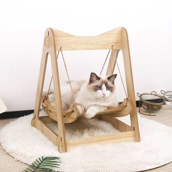Wood Cat Rocking Chair