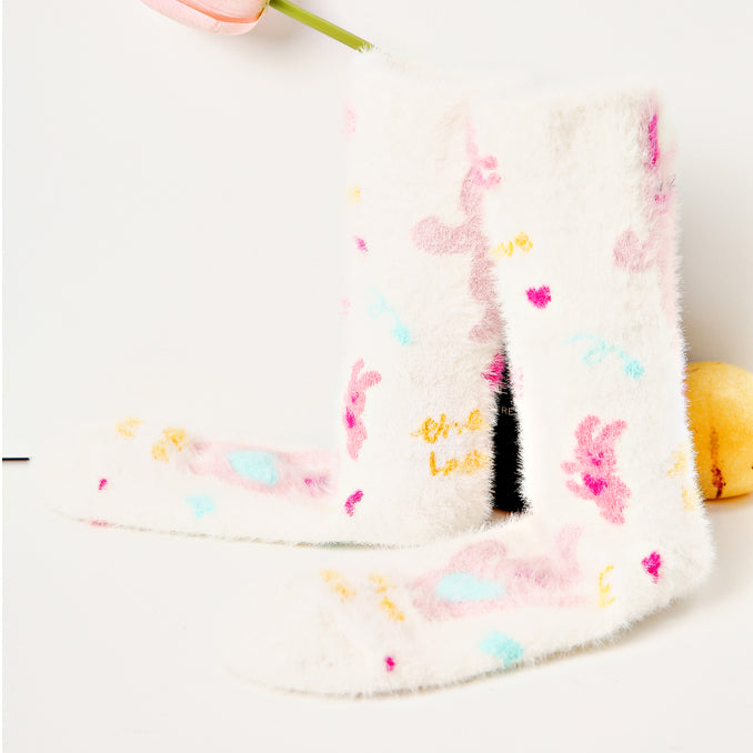 Cartoon Bunny Winter Thick Plush Socks