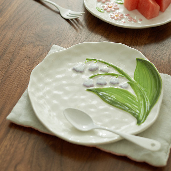 Lily of the Valley Ceramic Plate