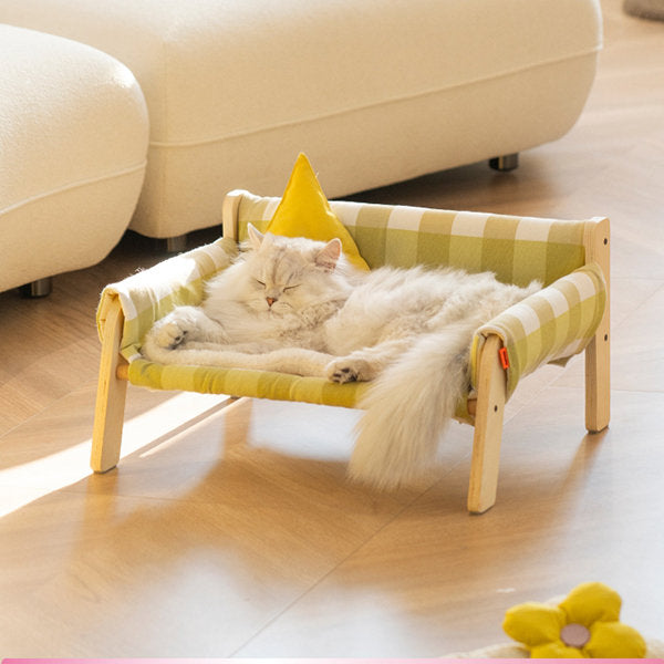 Wood Sofa Shaped Cat Bed