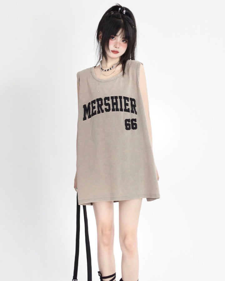 Vintage Summer-style Oversized Loose Tank Top