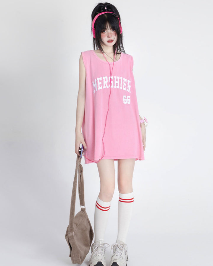 Vintage Summer-style Oversized Loose Tank Top