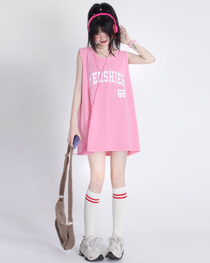 Vintage Summer-style Oversized Loose Tank Top