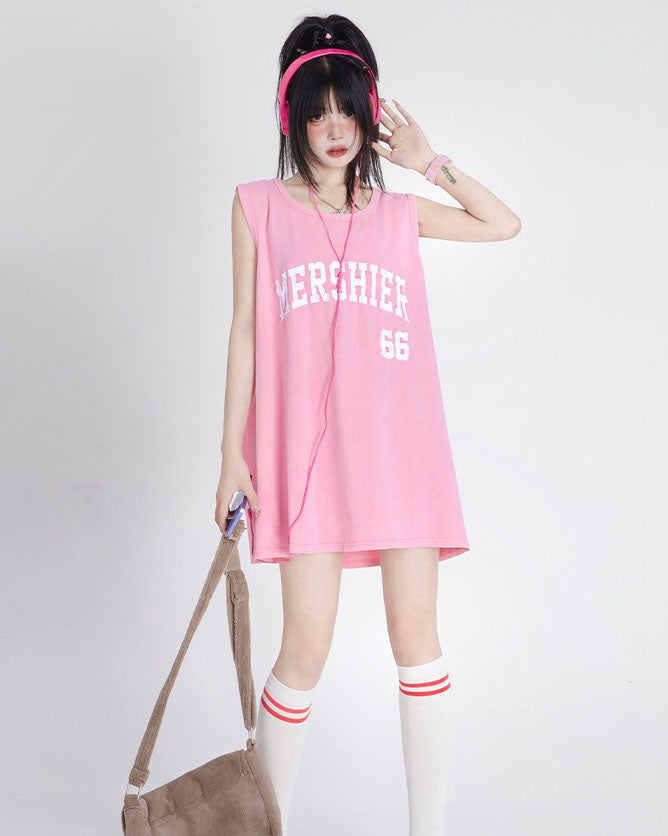 Vintage Summer-style Oversized Loose Tank Top