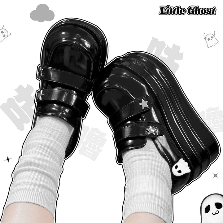 Gothic Punk Ghost Platform Shoes