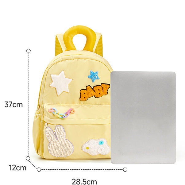 Cute Star Rabbit Cloud Letter Embroidery Backpack