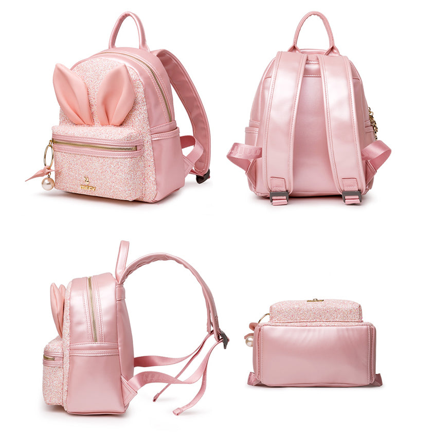 Japanese Cute Bunny Ear Pink Backpack