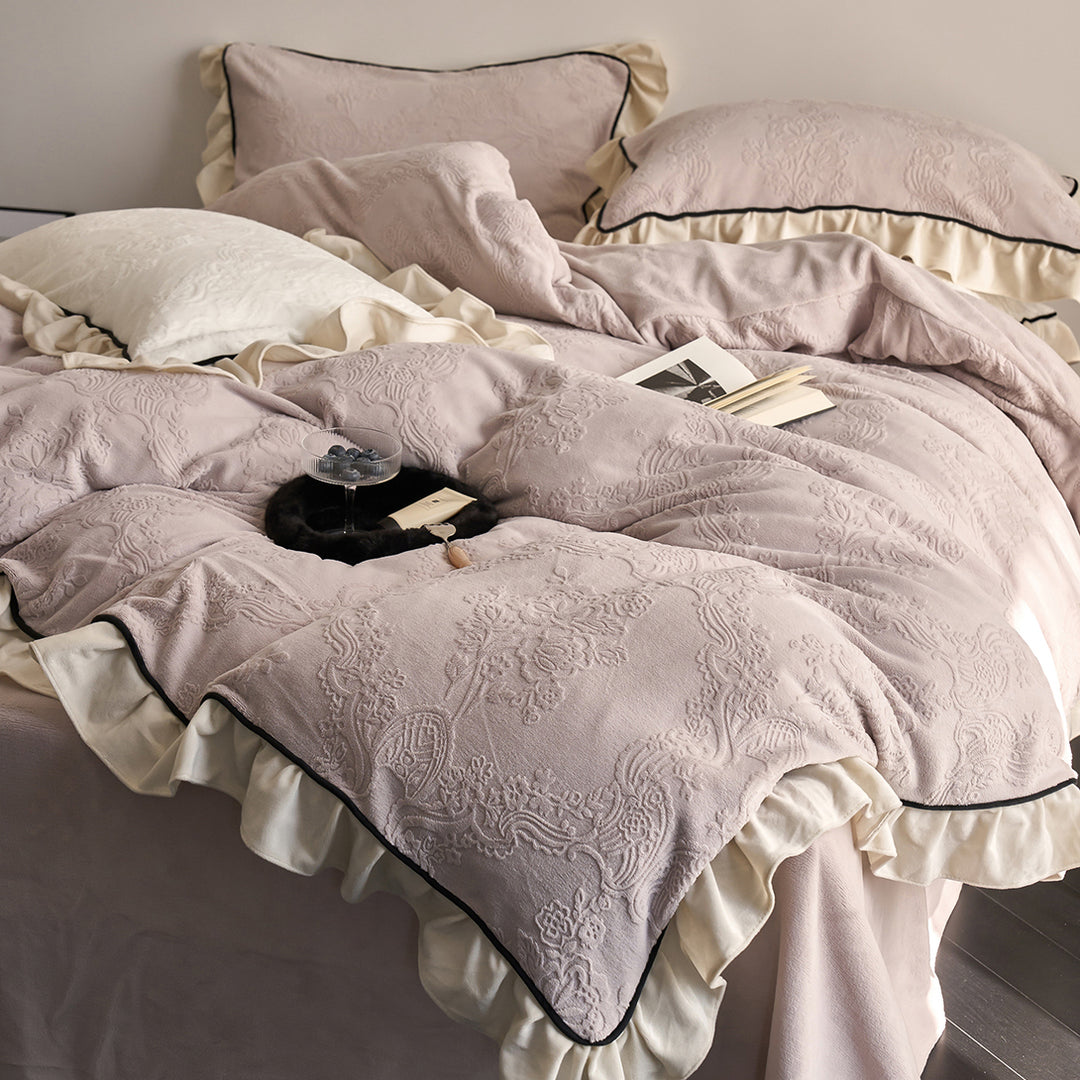 Cozy European Textured Thick Bedding Set