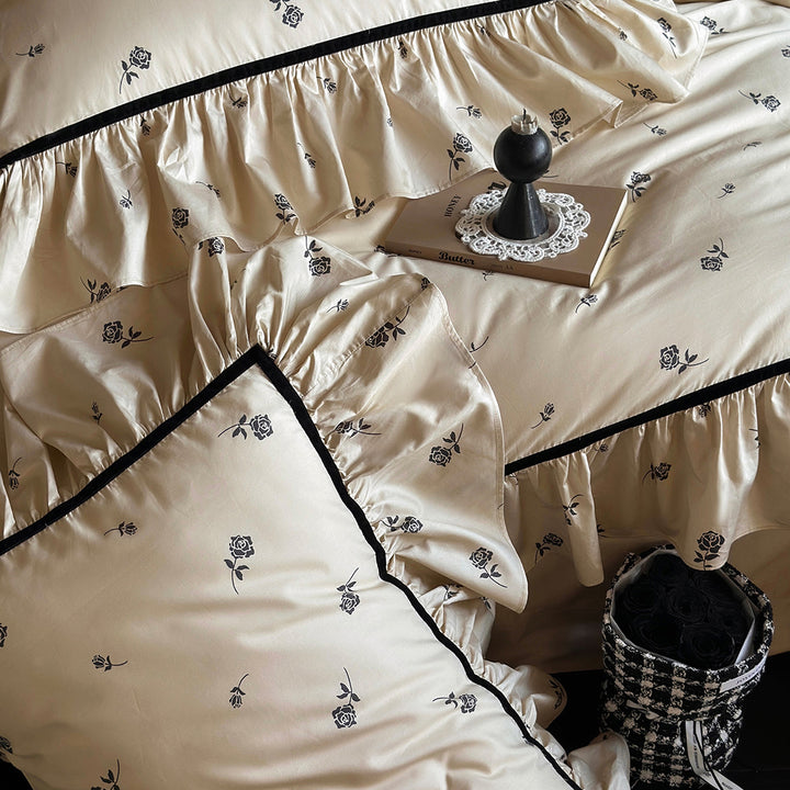 Luxury Rose Cotton Bedding Sets