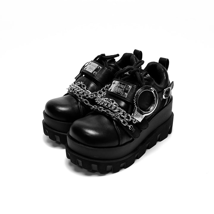 Grunge Y2K chain decoration Platform Shoes