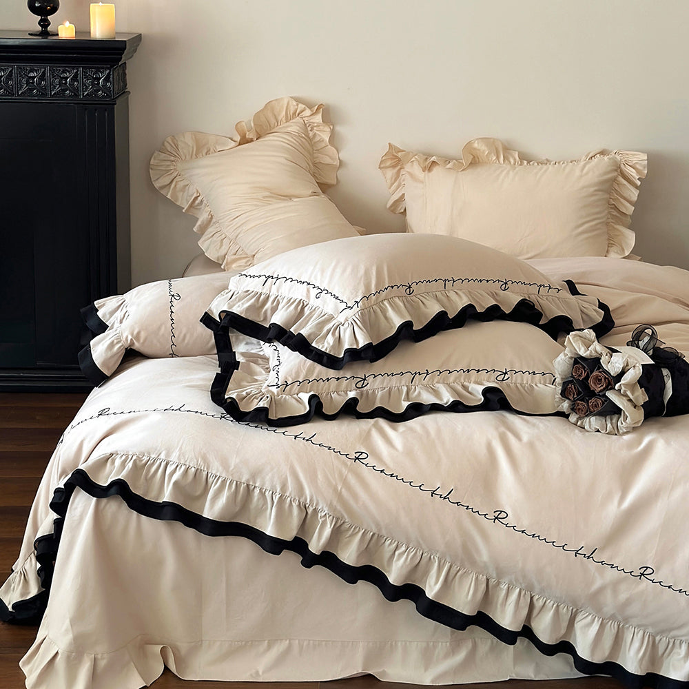 Vintage Embroidered Autumn/Winter Lace Cotton Duvet Cover