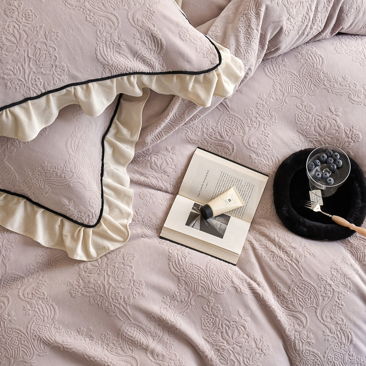 Cozy European Textured Thick Bedding Set