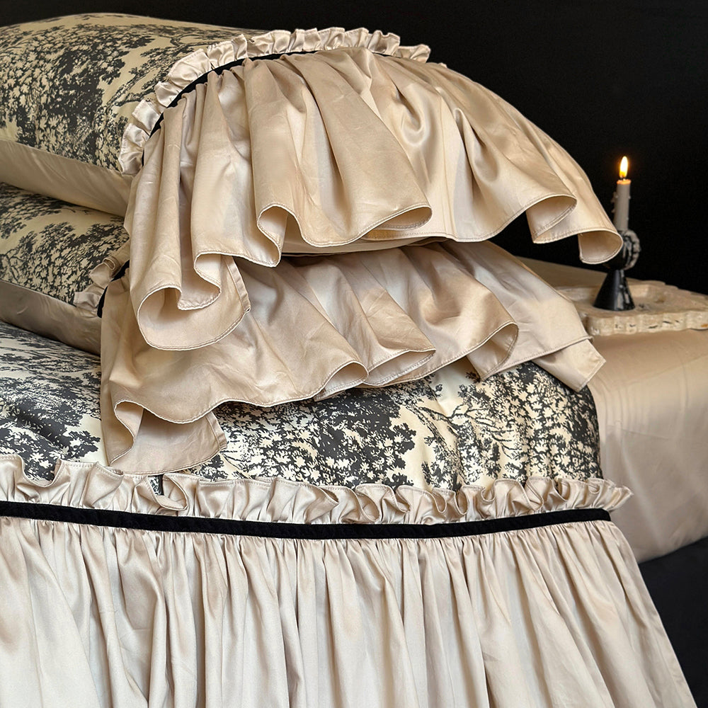 French Vintage Romantic Lace Cotton Duvet Cover