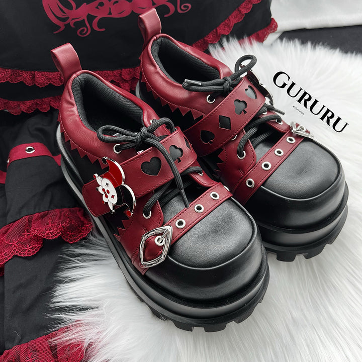 Punk poker-themed Platform Shoes