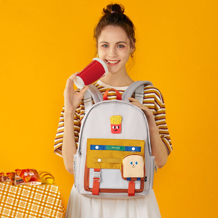 Cute Cartoon Toast Fries Backpack