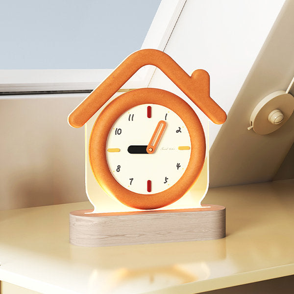 Cute House Clock - With Light