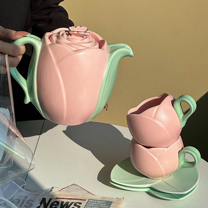 Tulip Ceramic Teapot Set