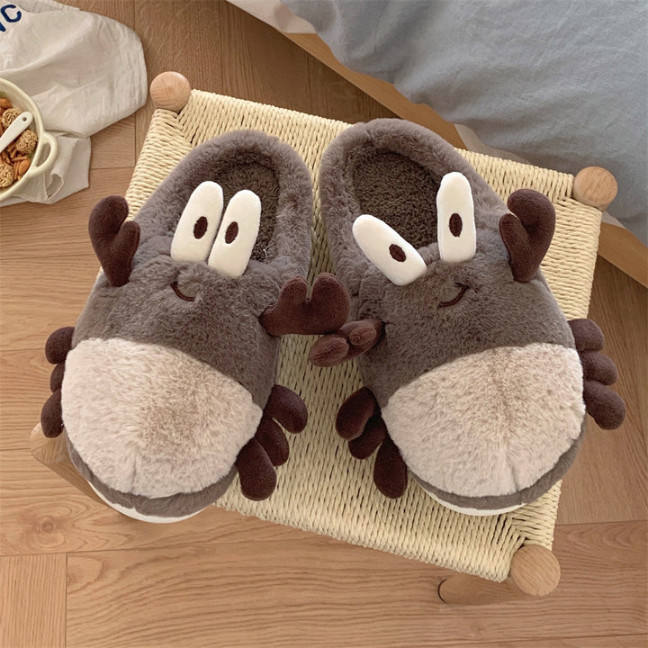 Cute Cartoon Crabs Plush Slippers