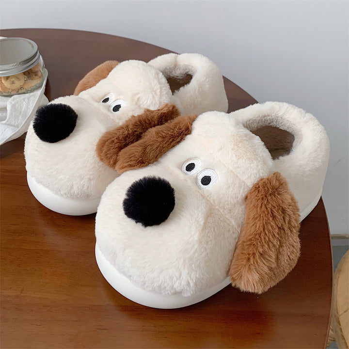 Cute Puppy Plush Slippers