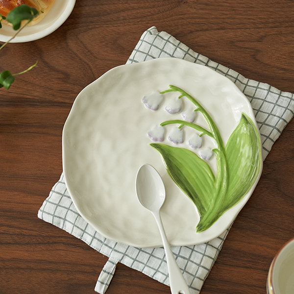 Lily of the Valley Ceramic Plate