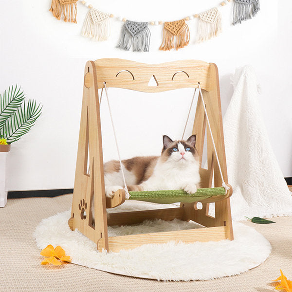 Wood Cat Rocking Chair