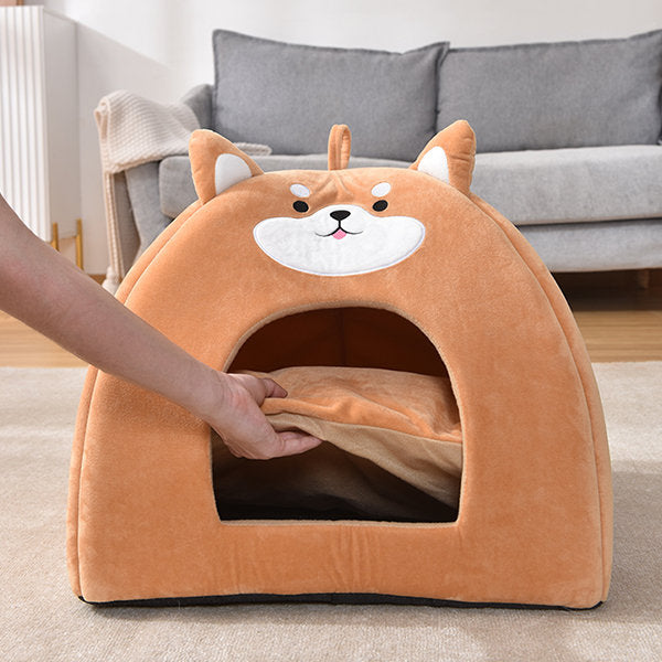 Cute Shiba Inu Dog Nest