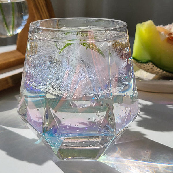 Hint Of Rainbow Shimmer Drinking Glass